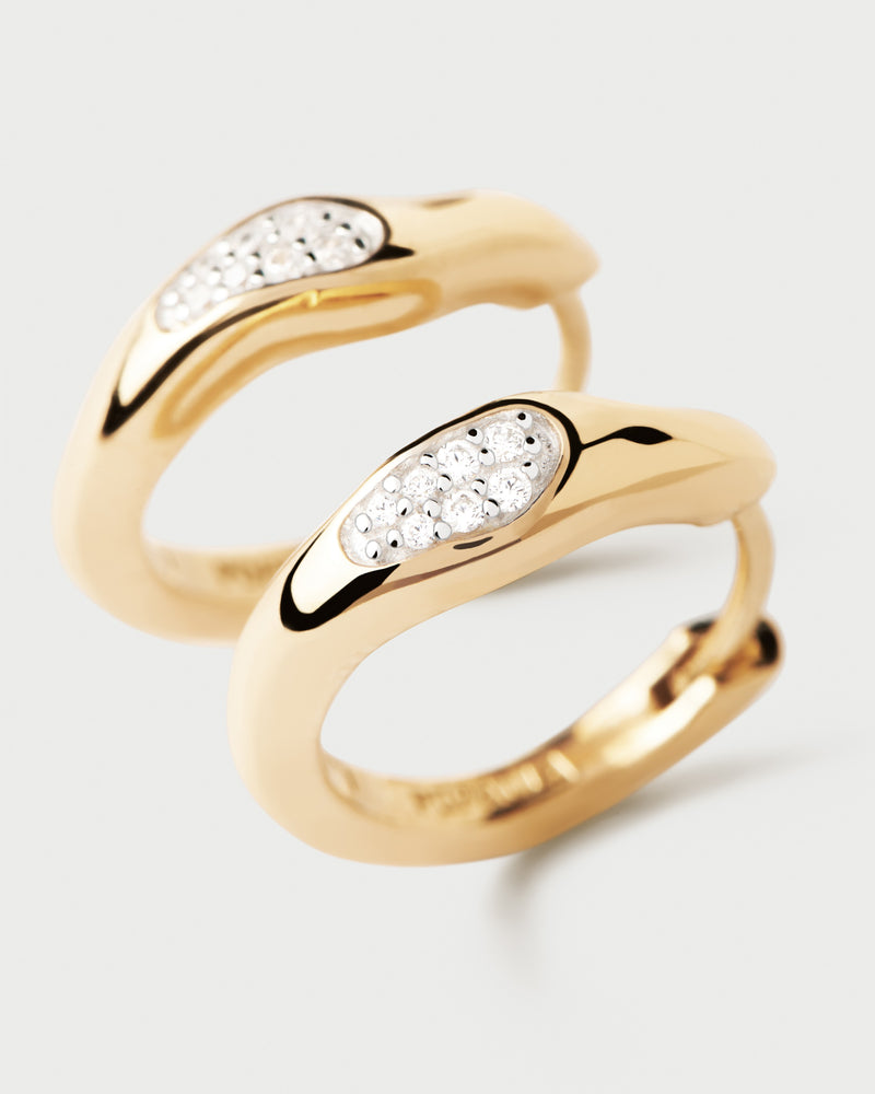 Onda hoops - 
  
    Sterling Silver / 18K Gold plating
  
