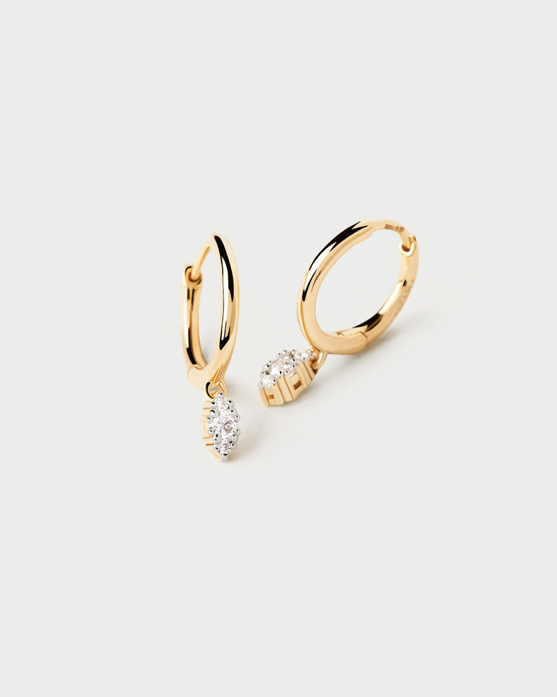 Diamonds And Gold Emi Hoops - 
  
    18K Gold
  
