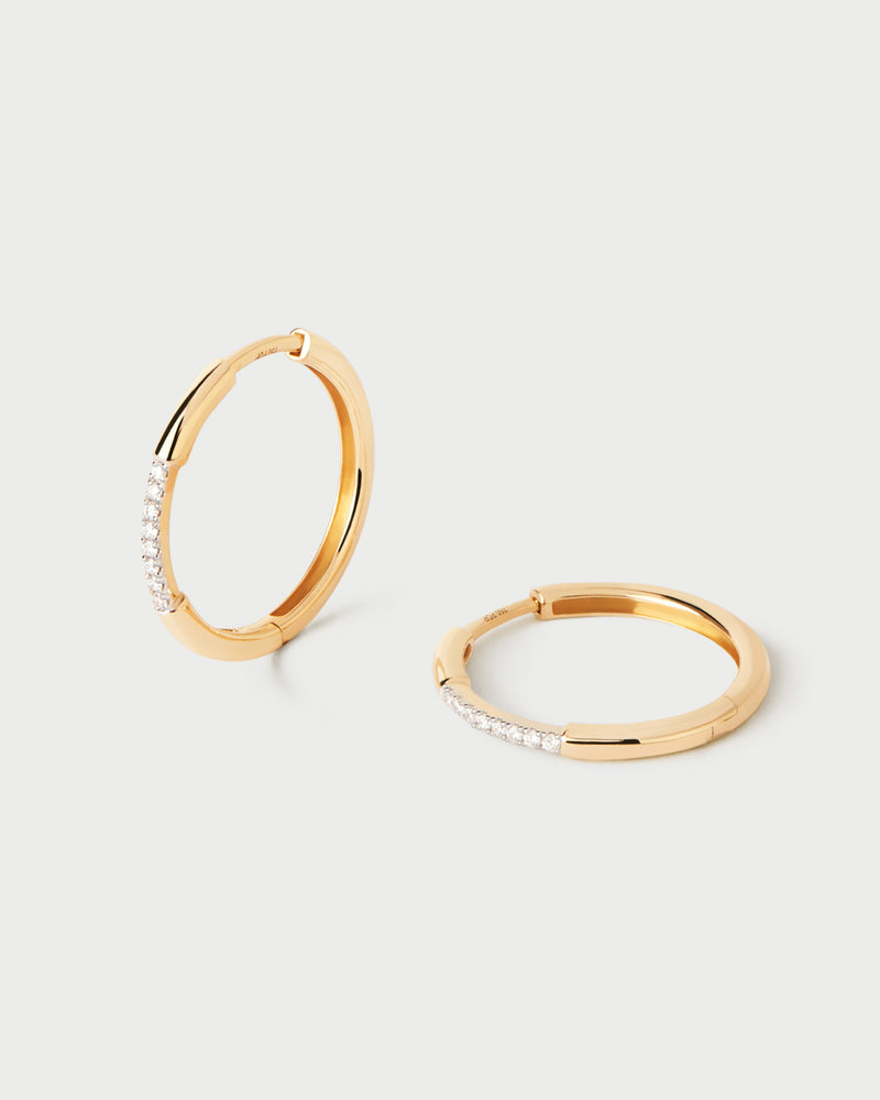 Diamonds and gold Nora hoops - 
  
    18K Gold
  
