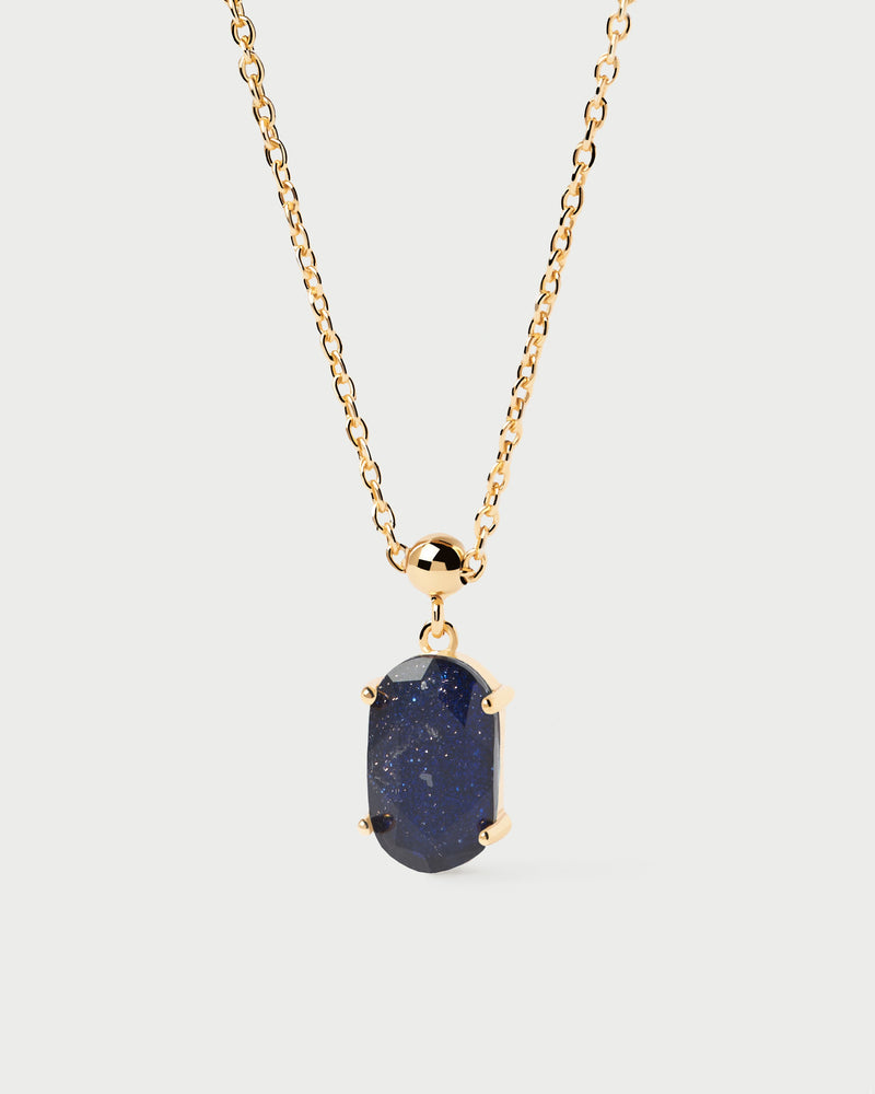 Blue Sandstone Luck Charm - 
  
    Sterling Silver / 18K Gold plating
  
