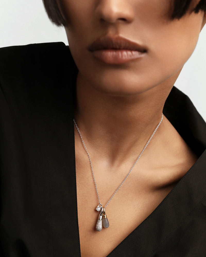 Labradorite Drop Pendant - 
  
    Sterling Silver / 18K Gold plating
  
