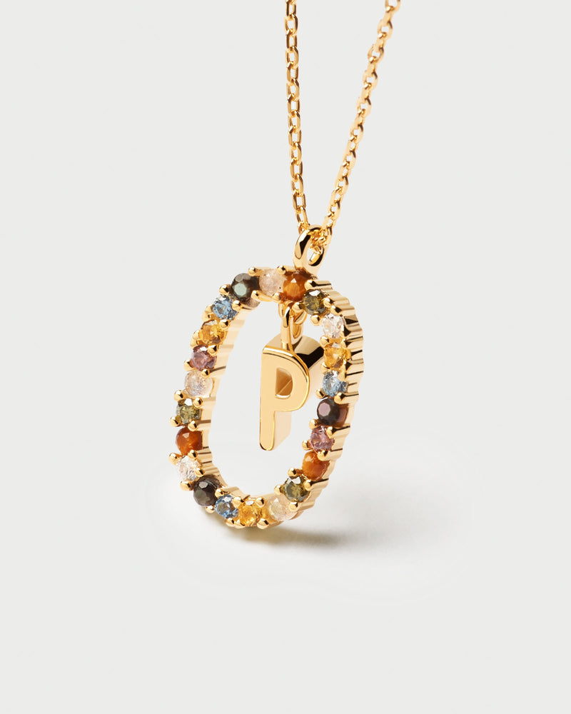 Letter P Necklace - 
  
    Sterling Silver / 18K Gold plating
  
