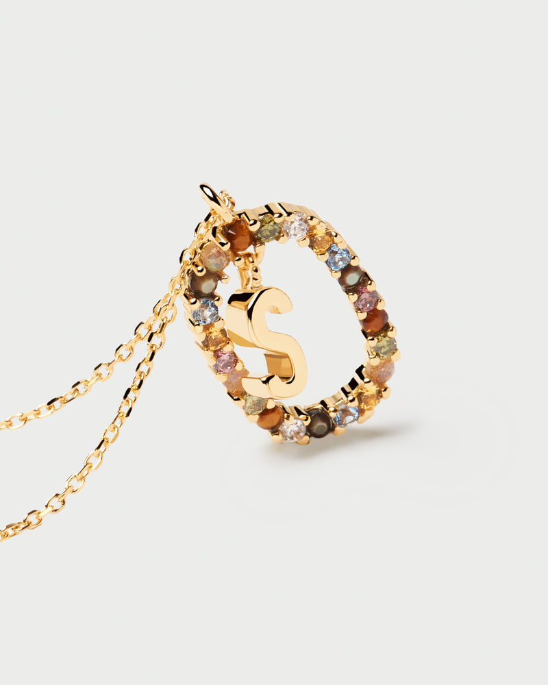 Letter S Necklace - 
  
    Sterling Silver / 18K Gold plating
  
