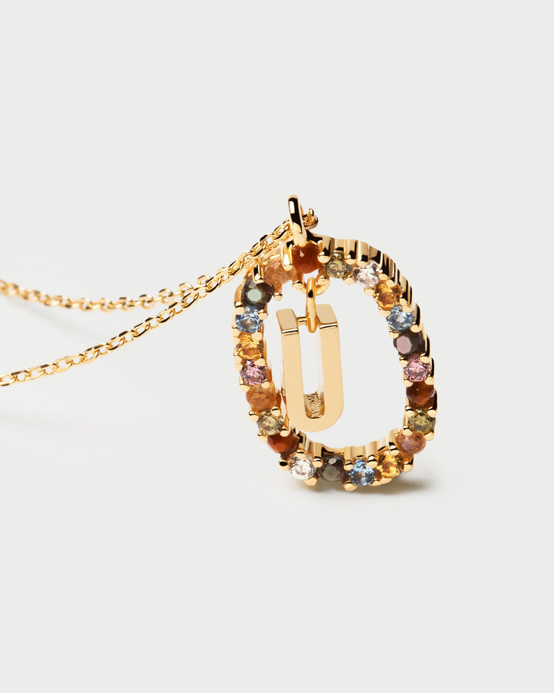 Letter U Necklace - 
  
    Sterling Silver / 18K Gold plating
  
