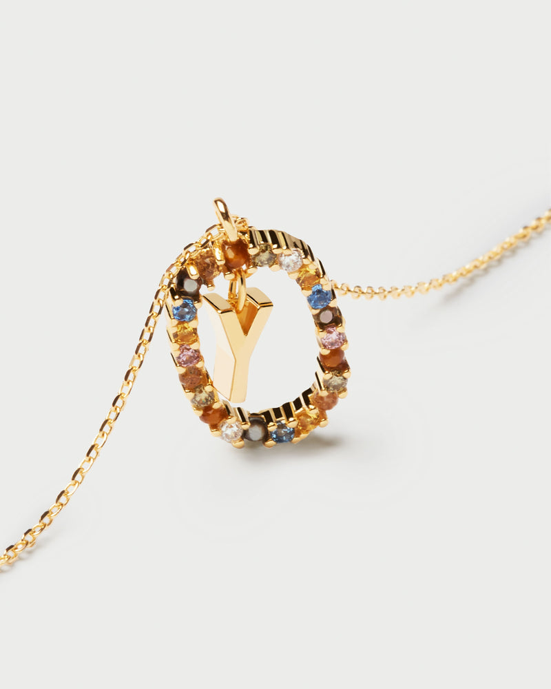 Letter Y Necklace - 
  
    Sterling Silver / 18K Gold plating
  
