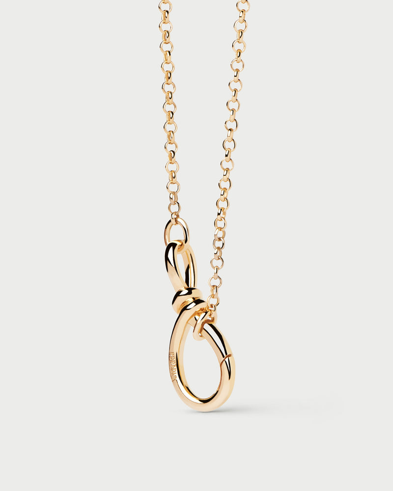 Chain necklace with a stacker clasp to layer pendants together
