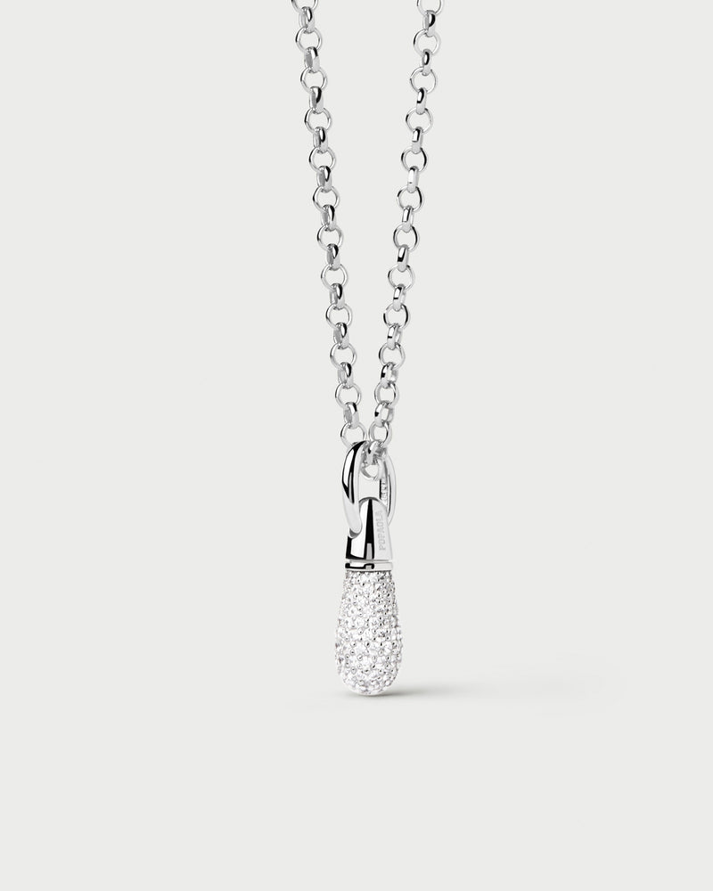 Pavé Drop Silver Pendant - 
  
    Sterling Silver
  
