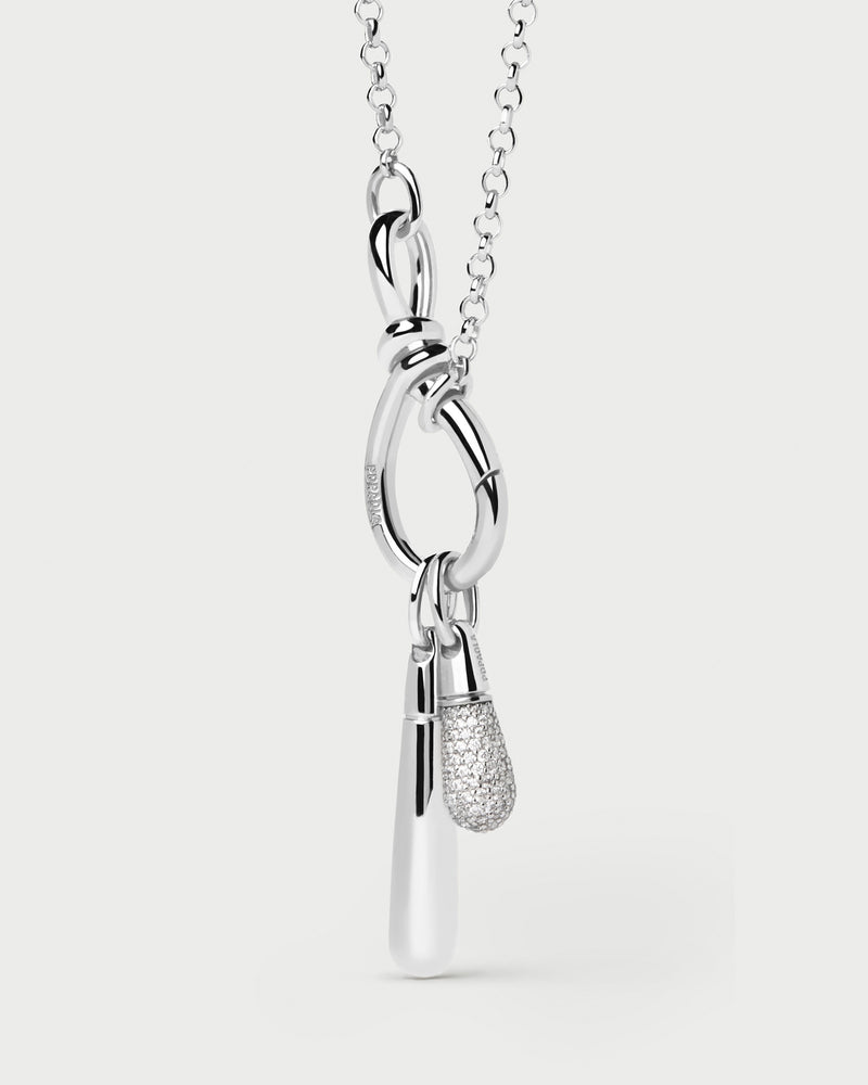 Pavé Drop Silver Pendant - 
  
    Sterling Silver
  
