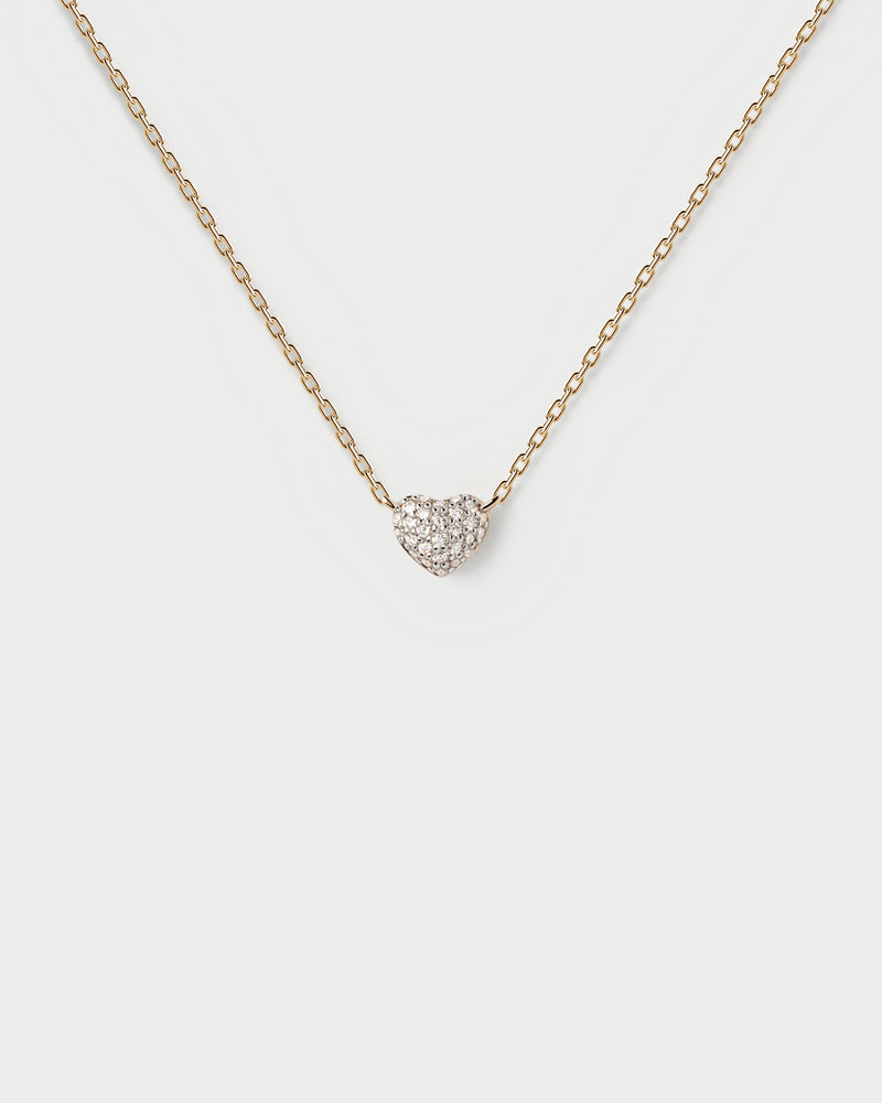 Diamonds and gold Heart solitary necklace - 
  
    18K Gold
  
