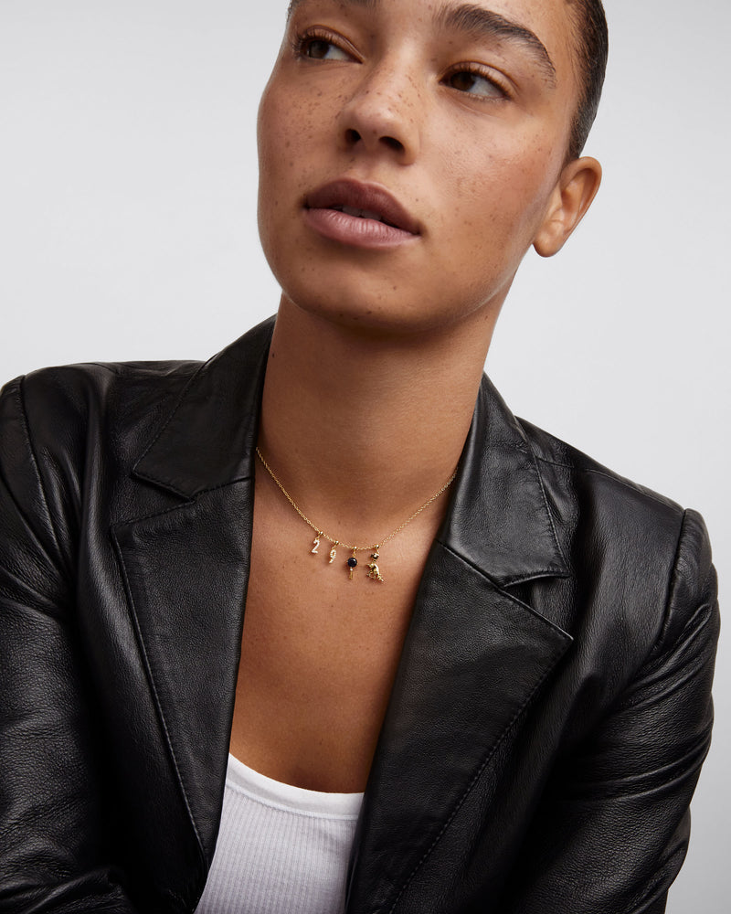 Dino Charm - 
  
    Sterling Silver / 18K Gold plating
  
