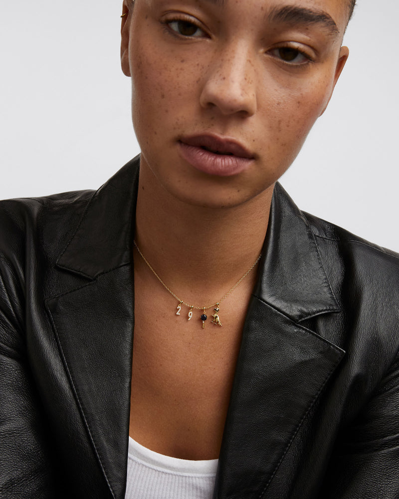 Dino Charm - 
  
    Sterling Silver / 18K Gold plating
  
