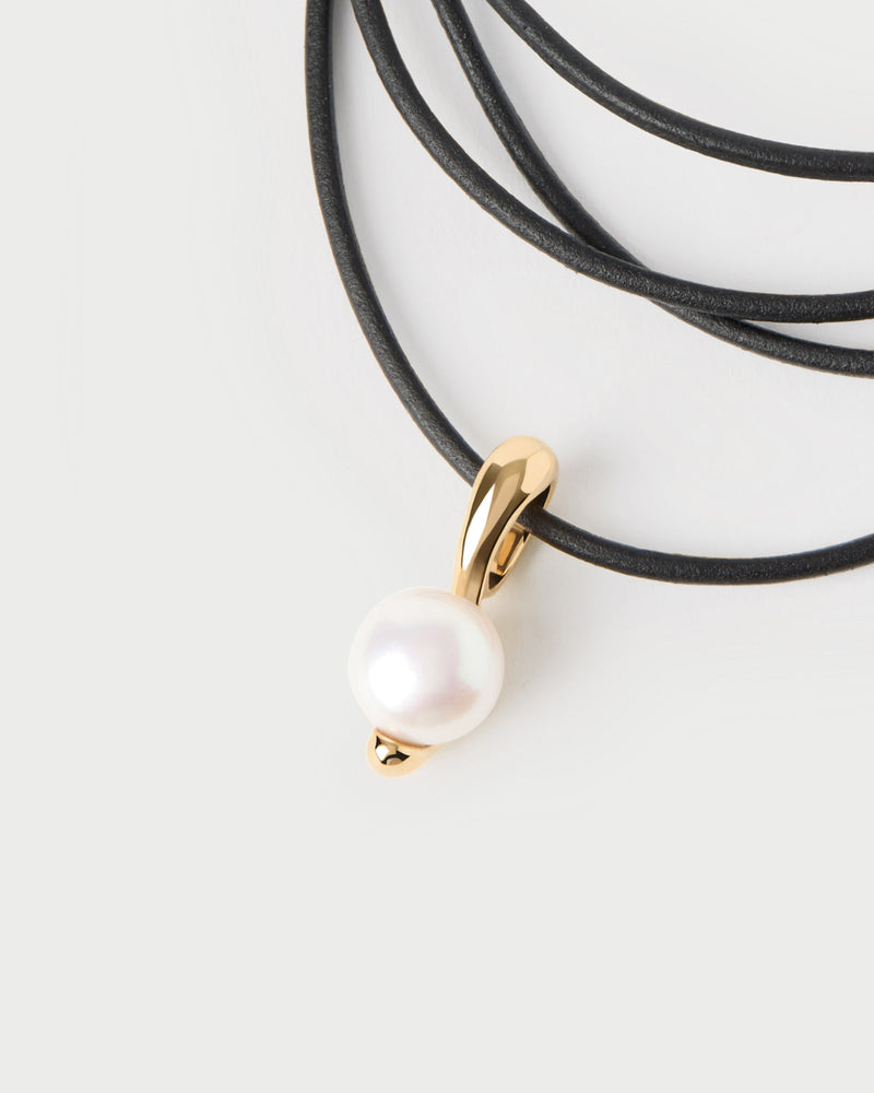Organic freshwater cultured pearl pendant to customize cord or chain necklace