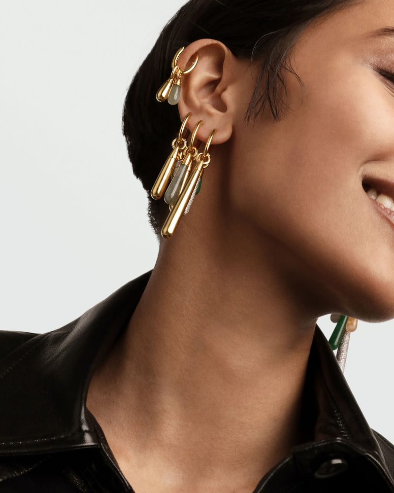 Labradorite Large Drop Pendant - 
  
    Sterling Silver / 18K Gold plating
  
