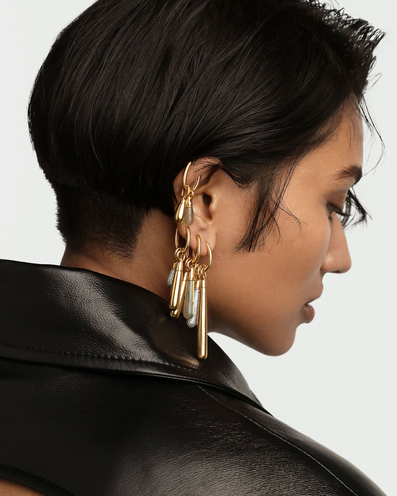 Pavé Drop Pendant - 
  
    Sterling Silver / 18K Gold plating
  
