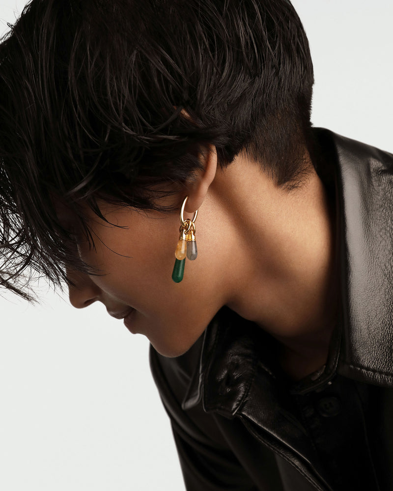 Yellow Aventurine Drop Pendant - 
  
    Sterling Silver / 18K Gold plating
  
