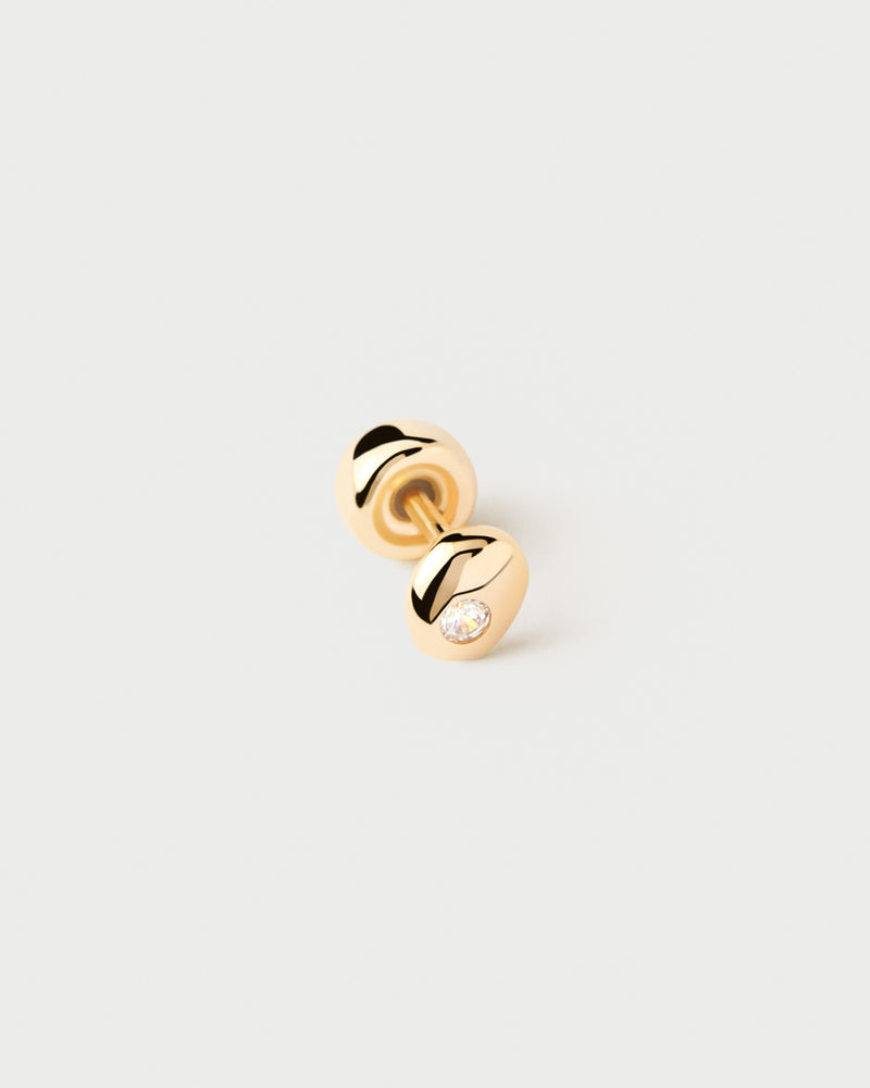Sand single stud earring - 
  
    Sterling Silver / 18K Gold plating
  
