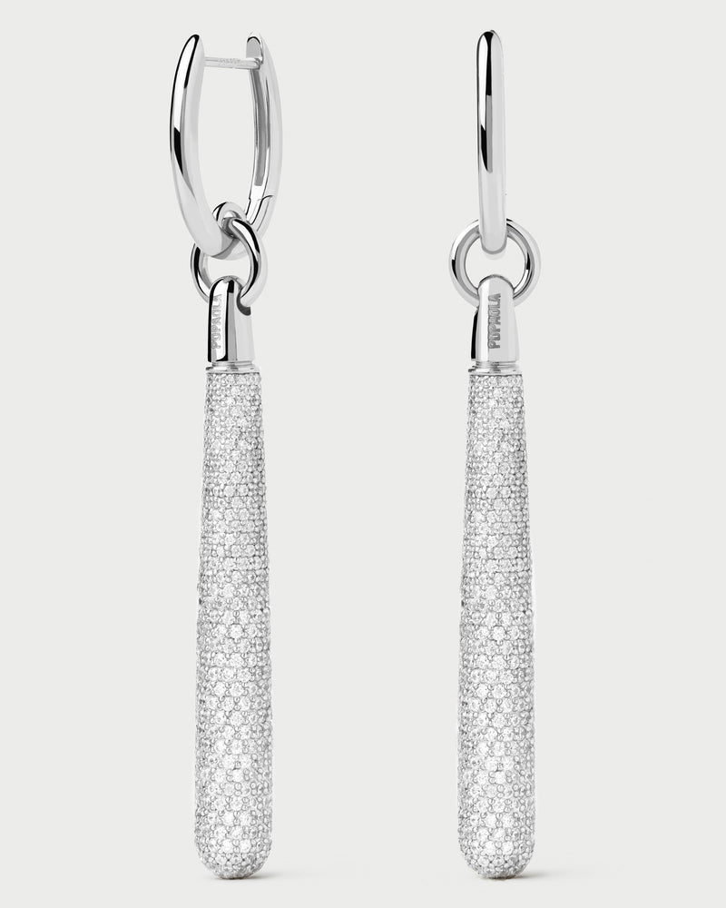 Pavé Supreme Jupiter Silver Single Hoop - 
  
    Sterling Silver
  
