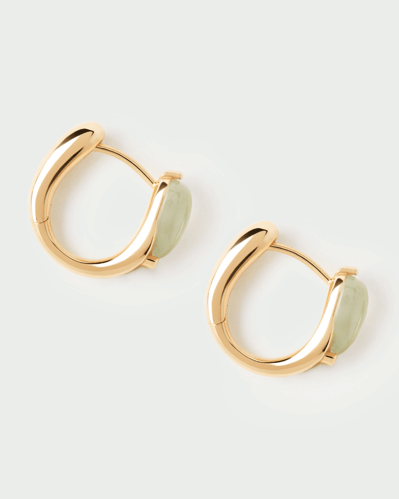 Prehnite Isla hoops - 
  
    Sterling Silver / 18K Gold plating
  
